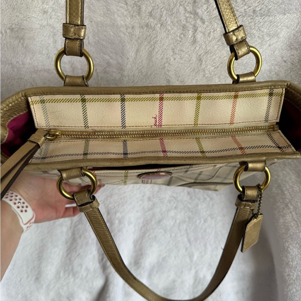 Coach Y2K Plaid Shoulder Bag with Matching Wristlet - Picture 5 of 16